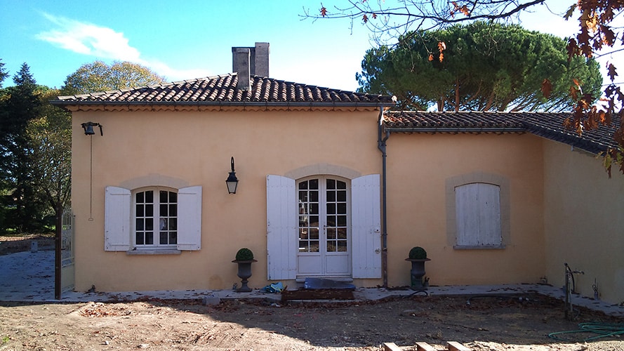 Façade en badigeon à la chaux à Toulouse