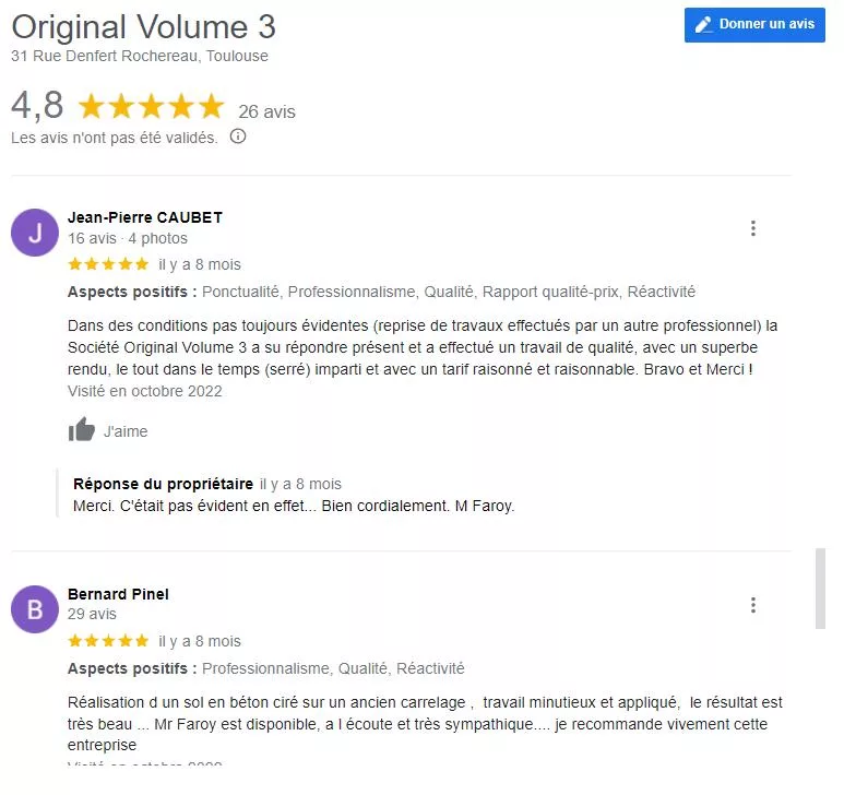 temoignages original volume 3 artisan béton ciré